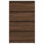 Aparador madera contrachapada roble marrón 60x35x98,5 cm