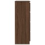 Aparador madera contrachapada roble marrón 60x35x98,5 cm