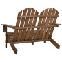2-Sitzer Adirondack-Gartenstuhl aus massivem braunem Tannenholz von vidaXL, Gartenstühle - Ref: Foro24-315901, Preis: 131,56 ...