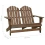 2-seater Adirondack garden chair in solid brown fir wood by vidaXL, Garden chairs - Ref: Foro24-315901, Price: 128,15 €, Disc...
