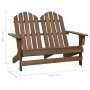 2-Sitzer Adirondack-Gartenstuhl aus massivem braunem Tannenholz von vidaXL, Gartenstühle - Ref: Foro24-315901, Preis: 131,56 ...