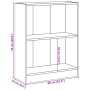 Estantería madera de ingeniería roble ahumado 60x24x76 cm