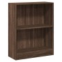 Estantería de madera contrachapada roble marrón 60x24x74,5 cm