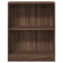 Estantería de madera contrachapada roble marrón 60x24x74,5 cm
