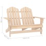 Adirondack Gartenstuhl 2 Sitze, massives Tannenholz von vidaXL, Gartenstühle - Ref: Foro24-315902, Preis: 120,00 €, Rabatt: %
