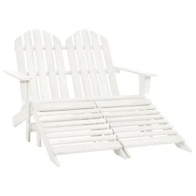 Adirondack Gartenstuhl 2 Sitzer massives Tannenholz weiß von vidaXL, Gartenstühle - Ref: Foro24-315909, Preis: 130,28 €, Raba...