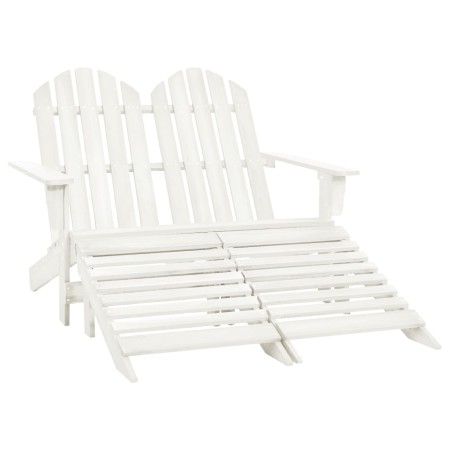 Adirondack Gartenstuhl 2 Sitzer massives Tannenholz weiß von vidaXL, Gartenstühle - Ref: Foro24-315909, Preis: 132,85 €, Raba...
