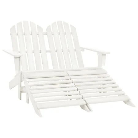 Silla Adirondack de jardín 2 plazas madera maciza abeto blanco de vidaXL, Sillas de jardín - Ref: Foro24-315909, Precio: 130,...