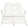 Silla Adirondack de jardín 2 plazas madera maciza abeto blanco de vidaXL, Sillas de jardín - Ref: Foro24-315909, Precio: 130,...