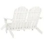 Silla Adirondack de jardín 2 plazas madera maciza abeto blanco de vidaXL, Sillas de jardín - Ref: Foro24-315909, Precio: 130,...