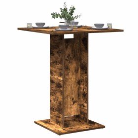 Mesa de bistró madera contrachapada roble ahumado 60x60x75 cm