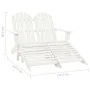 Silla Adirondack de jardín 2 plazas madera maciza abeto blanco de vidaXL, Sillas de jardín - Ref: Foro24-315909, Precio: 130,...