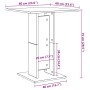 Mesa de bistró madera contrachapada roble ahumado 60x60x75 cm
