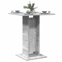 Mesa de bistró madera contrachapada gris Sonoma 60x60x75 cm