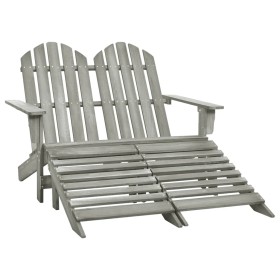 2-Sitzer Adirondack-Gartenstuhl aus grauem Tannenholz von vidaXL, Gartenstühle - Ref: Foro24-315910, Preis: 137,44 €, Rabatt: %