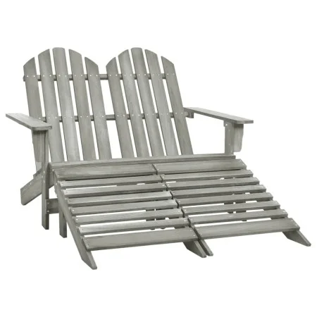2-Sitzer Adirondack-Gartenstuhl aus grauem Tannenholz von vidaXL, Gartenstühle - Ref: Foro24-315910, Preis: 137,44 €, Rabatt: %