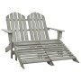 2-Sitzer Adirondack-Gartenstuhl aus grauem Tannenholz von vidaXL, Gartenstühle - Ref: Foro24-315910, Preis: 137,44 €, Rabatt: %