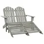 2-Sitzer Adirondack-Gartenstuhl aus grauem Tannenholz von vidaXL, Gartenstühle - Ref: Foro24-315910, Preis: 137,44 €, Rabatt: %