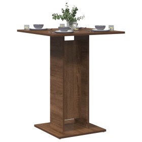 Mesa de bistró madera contrachapada roble marrón 60x60x75 cm