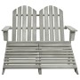 2-Sitzer Adirondack-Gartenstuhl aus grauem Tannenholz von vidaXL, Gartenstühle - Ref: Foro24-315910, Preis: 137,44 €, Rabatt: %