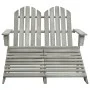 2-Sitzer Adirondack-Gartenstuhl aus grauem Tannenholz von vidaXL, Gartenstühle - Ref: Foro24-315910, Preis: 137,44 €, Rabatt: %