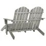 2-Sitzer Adirondack-Gartenstuhl aus grauem Tannenholz von vidaXL, Gartenstühle - Ref: Foro24-315910, Preis: 137,44 €, Rabatt: %