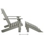 2-Sitzer Adirondack-Gartenstuhl aus grauem Tannenholz von vidaXL, Gartenstühle - Ref: Foro24-315910, Preis: 137,44 €, Rabatt: %