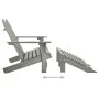 2-Sitzer Adirondack-Gartenstuhl aus grauem Tannenholz von vidaXL, Gartenstühle - Ref: Foro24-315910, Preis: 137,44 €, Rabatt: %