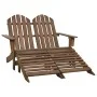 2-Sitzer Adirondack-Gartenstuhl aus braunem Tannenholz von vidaXL, Gartenstühle - Ref: Foro24-315911, Preis: 137,71 €, Rabatt: %