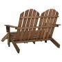 2-Sitzer Adirondack-Gartenstuhl aus braunem Tannenholz von vidaXL, Gartenstühle - Ref: Foro24-315911, Preis: 142,97 €, Rabatt: %
