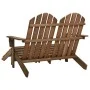 2-Sitzer Adirondack-Gartenstuhl aus braunem Tannenholz von vidaXL, Gartenstühle - Ref: Foro24-315911, Preis: 137,71 €, Rabatt: %