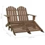 2-Sitzer Adirondack-Gartenstuhl aus braunem Tannenholz von vidaXL, Gartenstühle - Ref: Foro24-315911, Preis: 137,71 €, Rabatt: %