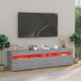 Mueble de TV con luces LED 2 uds gris Sonoma 75x35x40 cm en Muebles TV | Comprar online en Foro24