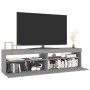 Mueble de TV con luces LED 2 uds gris Sonoma 75x35x40 cm en Muebles TV | Comprar online en Foro24