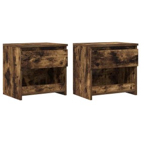 Mesitas de noche 2 uds madera contrachapada roble 40x30x39 cm Mesitas de noche 2 uds madera contrachapada roble 40x30x39 cm