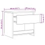 Mesitas de noche 2 uds madera contrachapada roble 40x30x39 cm