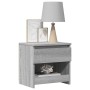Mesitas noche 2 uds madera contrachapada gris Sonoma 40x30x39cm