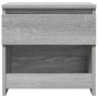 Mesitas noche 2 uds madera contrachapada gris Sonoma 40x30x39cm