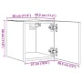 Muebles para TV de pared 4 uds roble ahumado 30,5x30x30 cm