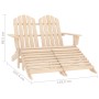 Silla Adirondack de jardín 2 plazas madera de abeto by vidaXL, Garden chairs - Ref: Foro24-315912, Price: 124,18 €, Discount: %