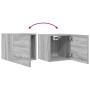 Mueble para TV de pared gris Sonoma 30,5x30x30 cm