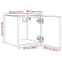 Mueble para TV de pared gris Sonoma 30,5x30x30 cm