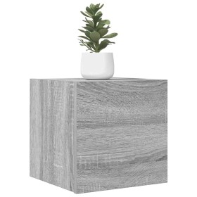 Muebles para TV de pared 2 uds gris Sonoma 30,5x30x30 cm