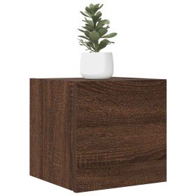 Mueble para TV de pared roble marrón 30,5x30x30 cm