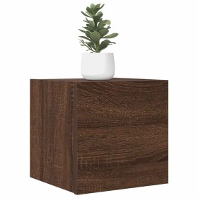 Muebles para TV de pared 2 uds roble marrón 30,5x30x30 cm