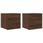Muebles para TV de pared 2 uds roble marrón 30,5x30x30 cm en Muebles TV | Comprar online en Foro24
