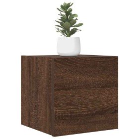 Muebles para TV de pared 4 uds roble marrón 30,5x30x30 cm
