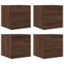 Muebles para TV de pared 4 uds roble marrón 30,5x30x30 cm en Muebles TV | Comprar online en Foro24