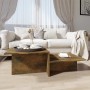 Mesa de centro madera contrachapada roble ahumado 111,5x50x33cm