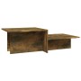 Mesa de centro madera contrachapada roble ahumado 111,5x50x33cm